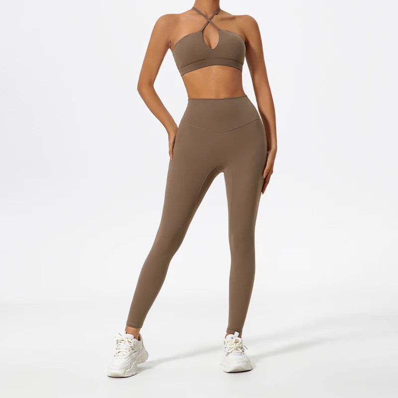 2 Way Criss-Cross Peek-A-Boo Bra (Bike/Pant) Set
