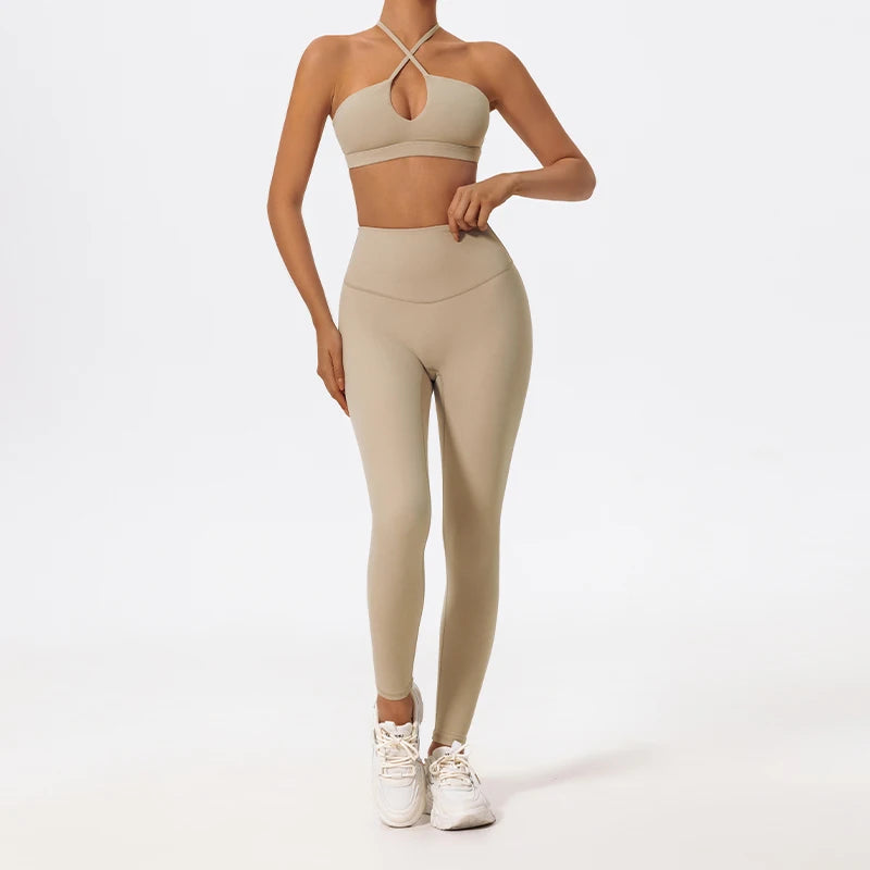 2 Way Criss-Cross Peek-A-Boo Bra (Bike/Pant) Set