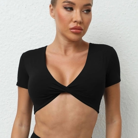 Twist-Tie Short Sleeve Top