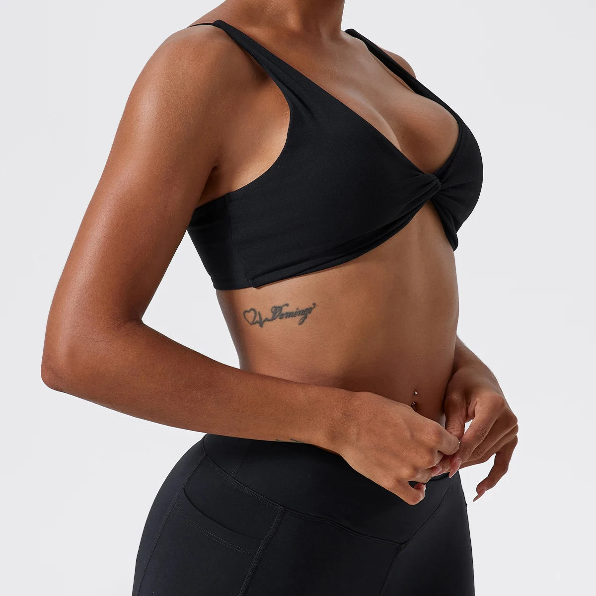 Twist-Tie Sports Bra with Fuller Back Coverage