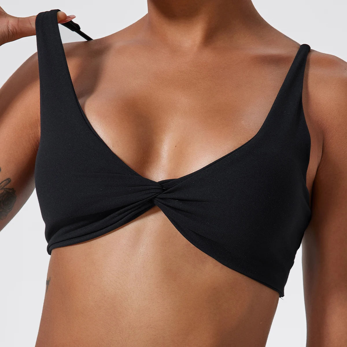 Twist-Tie Sports Bra with Fuller Back Coverage