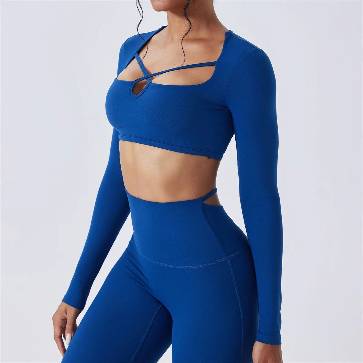 Criss-Cross Long Sleeve Shirt & Pant Set
