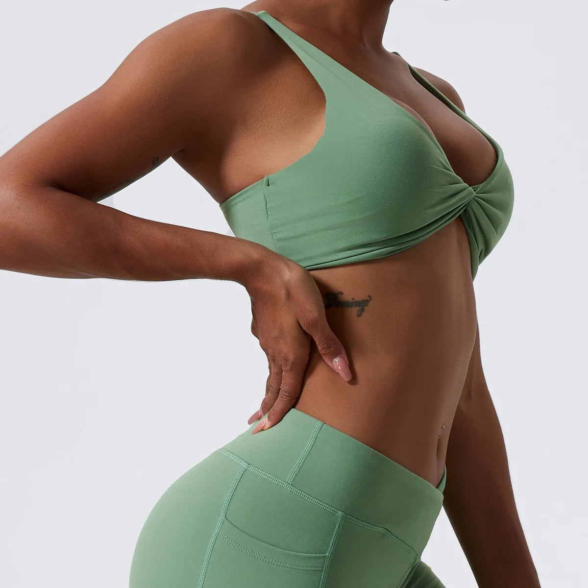 Twist-Tie Sports Bra with Fuller Back Coverage
