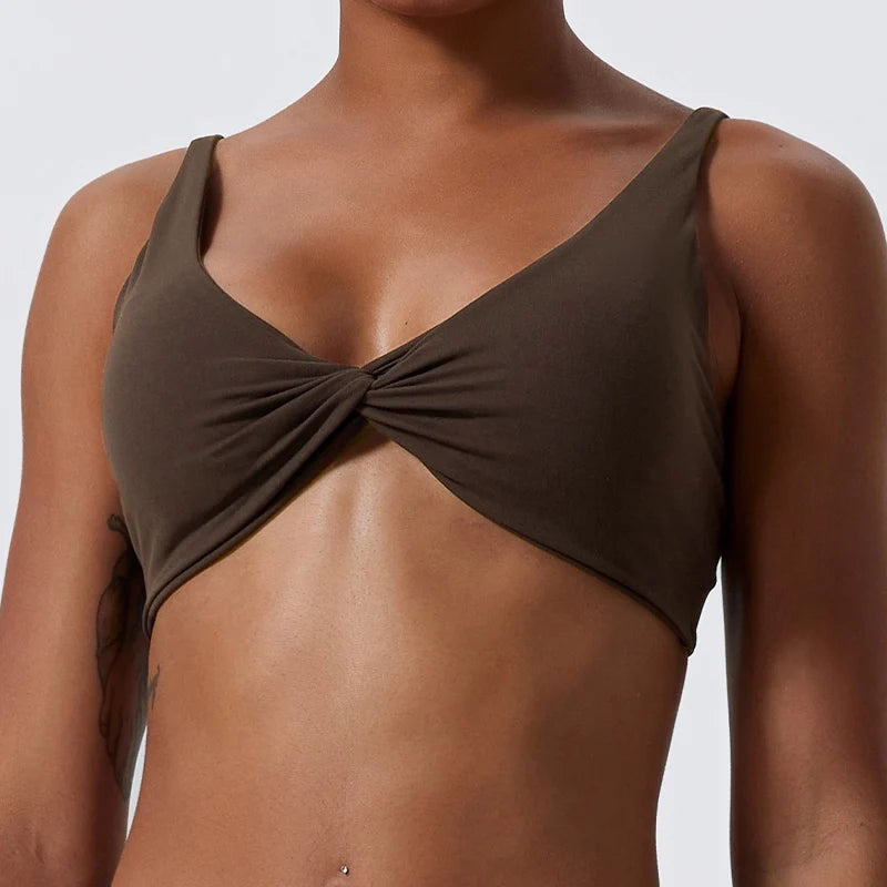 Twist-Tie Sports Bra with Fuller Back Coverage