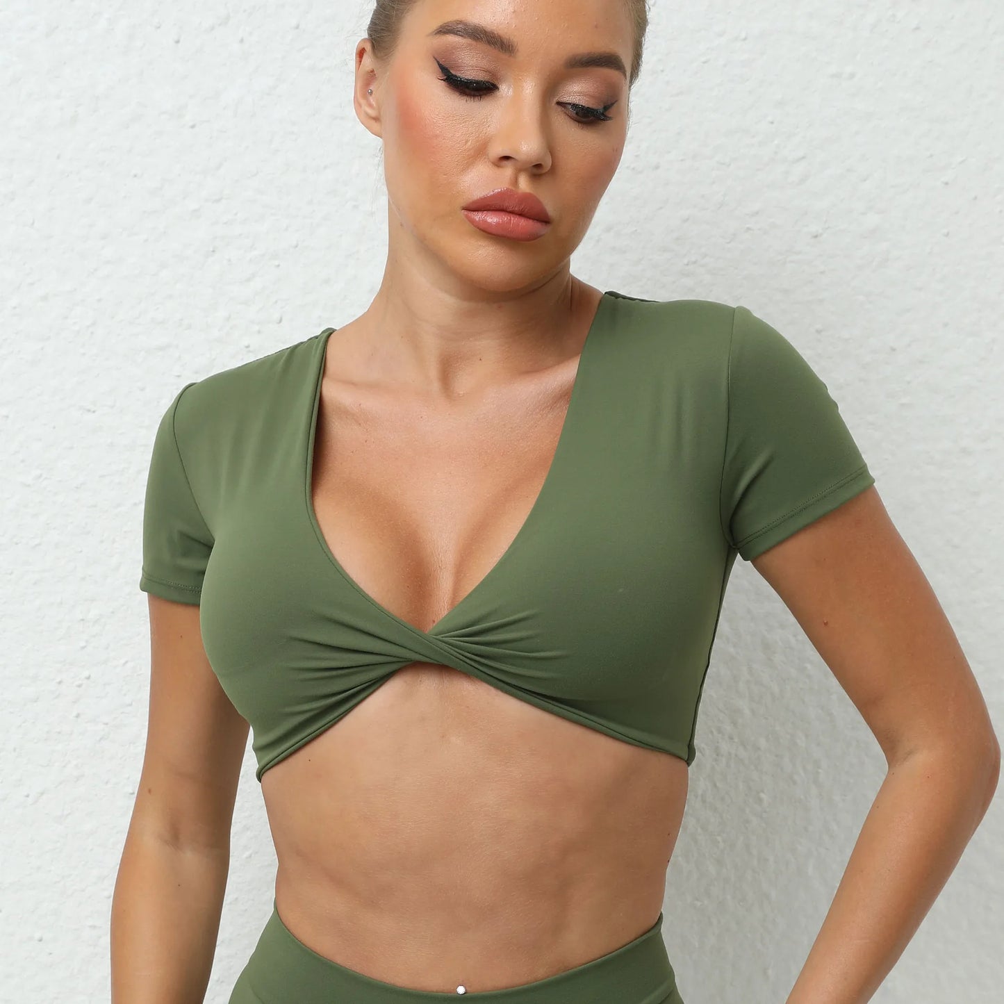 Twist-Tie Short Sleeve Top