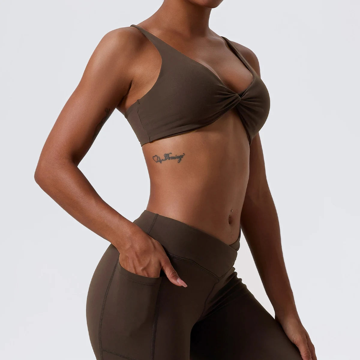 Twist-Tie Sports Bra with Fuller Back Coverage