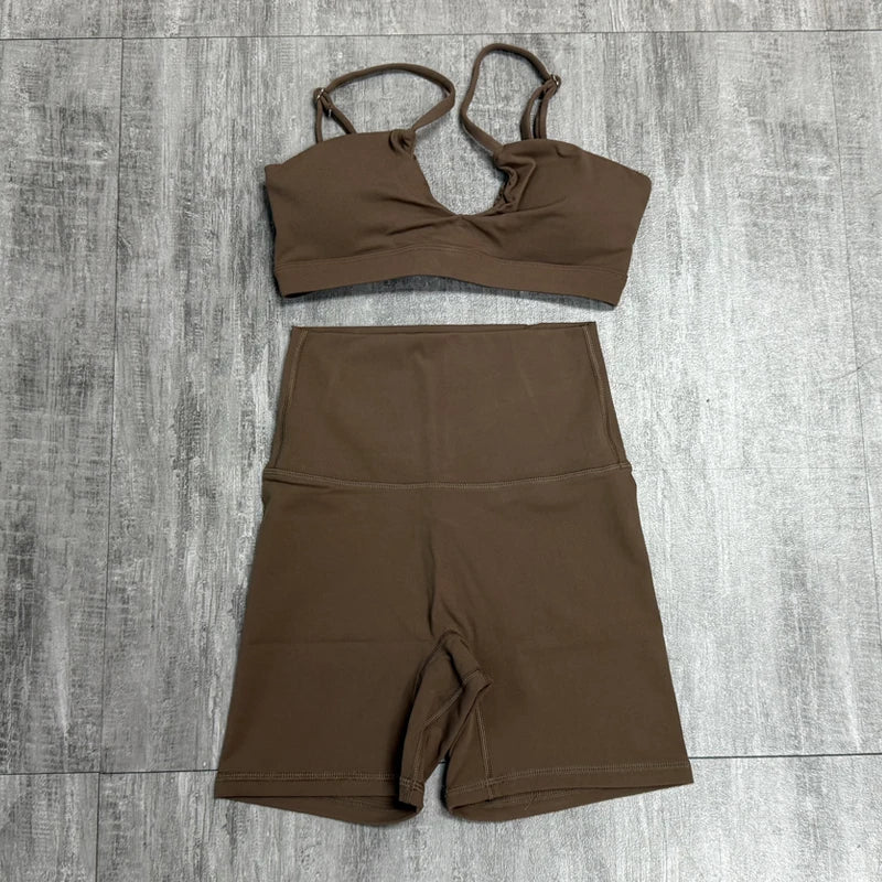 2 Way Criss-Cross Peek-A-Boo Bra (Bike/Pant) Set