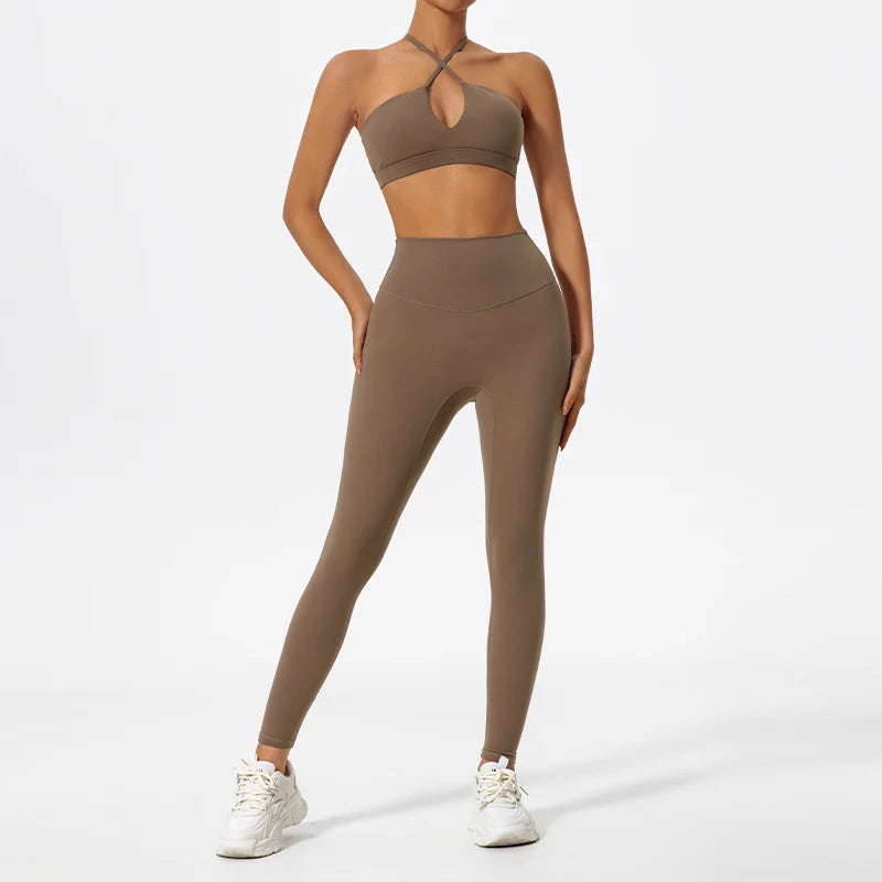 2 Way Criss-Cross Peek-A-Boo Bra (Bike/Pant) Set