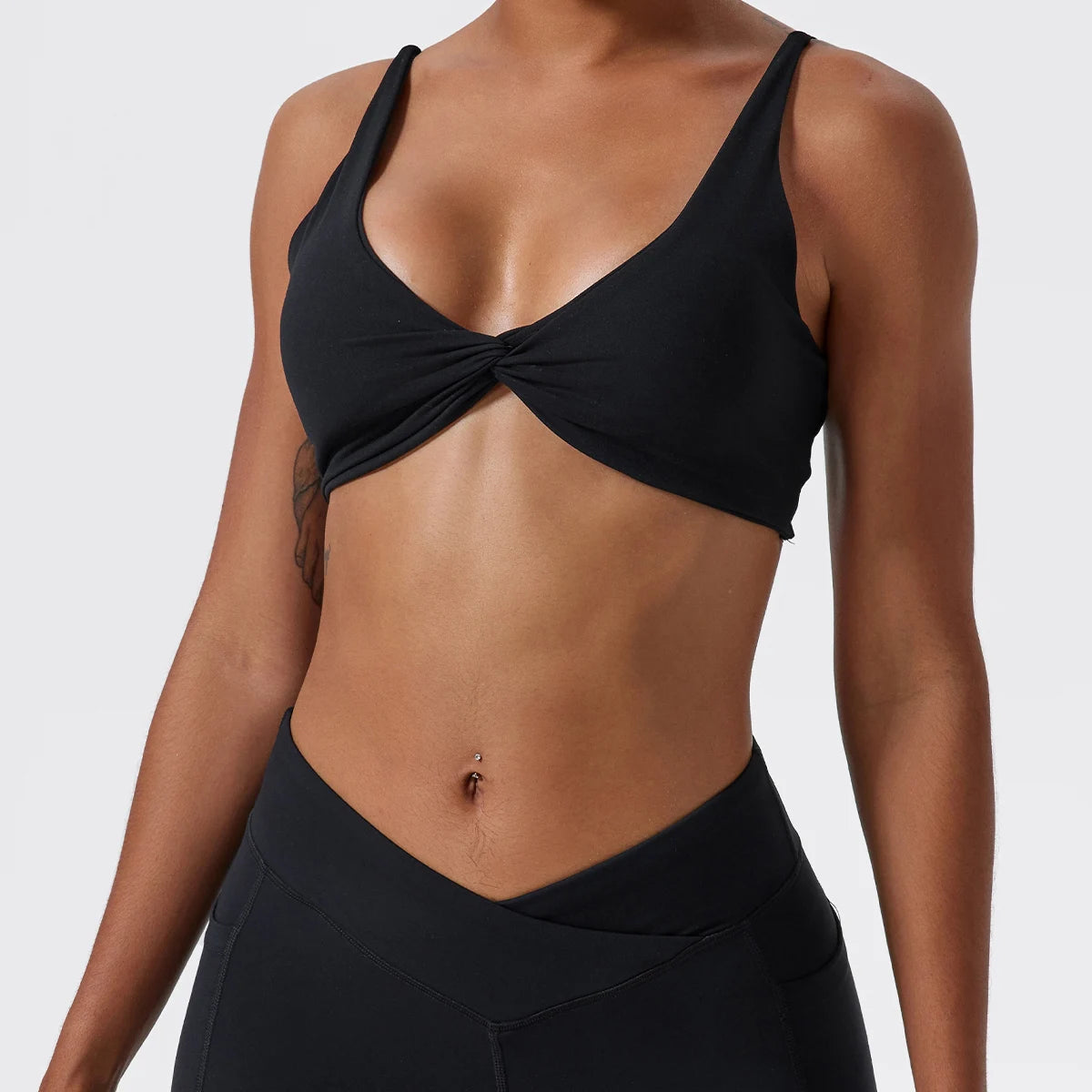 Twist-Tie Sports Bra with Fuller Back Coverage